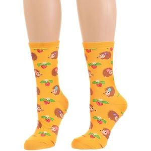 NEW Happy Hedgehogs Socks in Sunshine Yellow